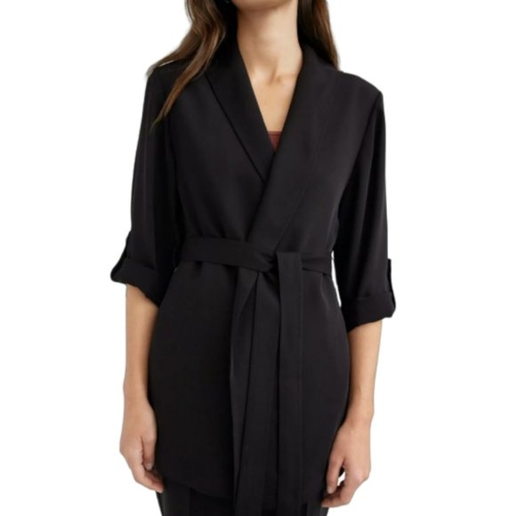 Babaton Jackets & Blazers - BABATON | Kahlo Robe Mid Length Collared Black Blazer Jacket (Size XS)